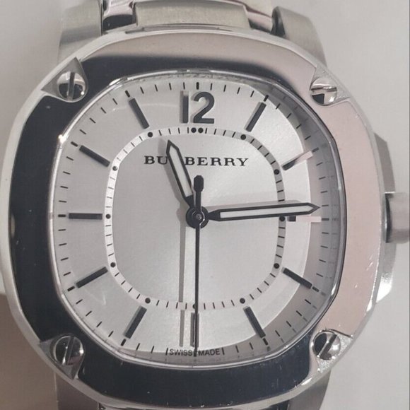 $1295 MSRP~ Burberry Silver Women's The Britain Bby1703 Watch- RARE- DESC. - Picture 7 of 11